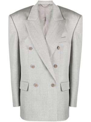 Magda Butrym double-breasted wool blazer - Grey
