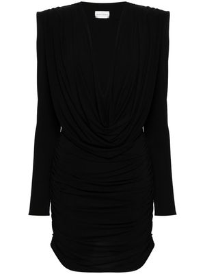 Magda Butrym draped cowl-neck mini dress - Black