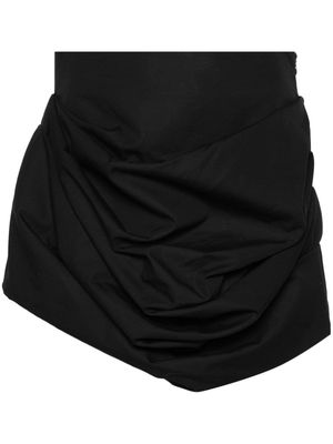 Magda Butrym draped poplin mini skirt - Black