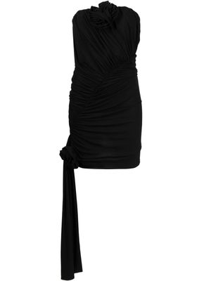 Magda Butrym draped strapless dress - Black