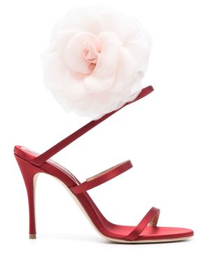 Magda Butrym faux-flower 105mm sandals - Red