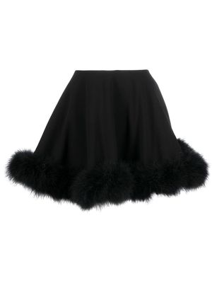 Magda Butrym feather-detail godet skirt - Black