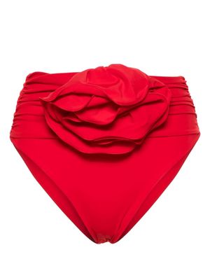 Magda Butrym floral appliqué bikini bottom - Red