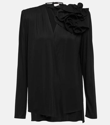 Magda Butrym Floral-appliqué blouse