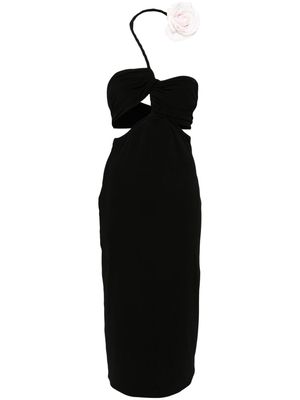 Magda Butrym floral-applique cut-out dress - Black