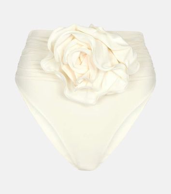 Magda Butrym Floral-appliqué high-rise bikini bottoms