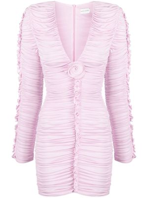 Magda Butrym floral-appliqué minidress - Pink