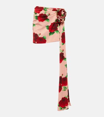 Magda Butrym Floral jersey sash miniskirt