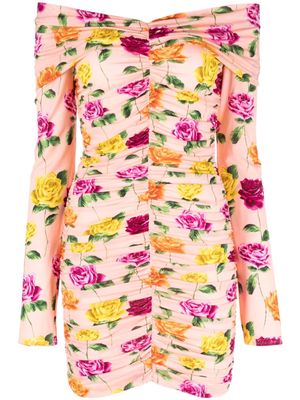 Magda Butrym floral-print off-shoulder minidress - Multicolour