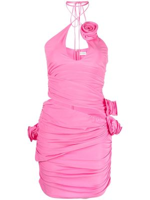 Magda Butrym flower-appliqué cut-out minidress - Pink