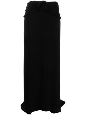 Magda Butrym flower embellished maxi skirt - Black