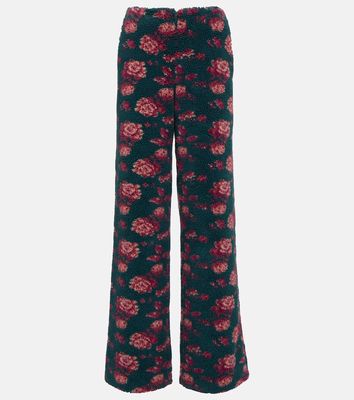Magda Butrym High-rise floral teddy straight pants