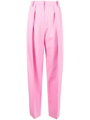 Magda Butrym high-waist tapered wool trousers - Pink