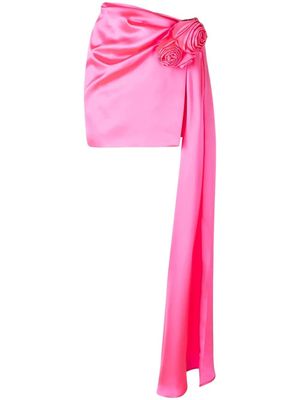 Magda Butrym high-waisted drape-detail skirt - Pink