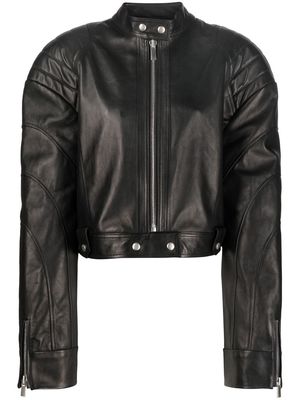 Magda Butrym leather biker jacket - Black