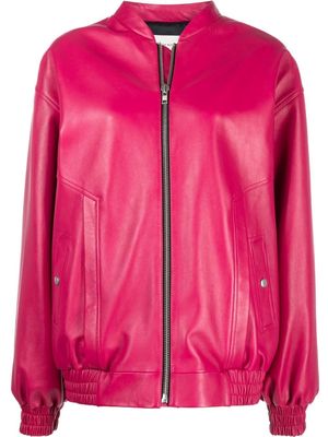 Magda Butrym leather bomber jacket - Pink