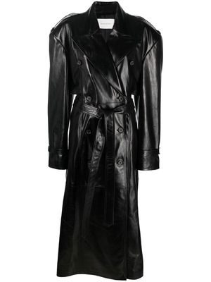 Magda Butrym leather trench coat - Black