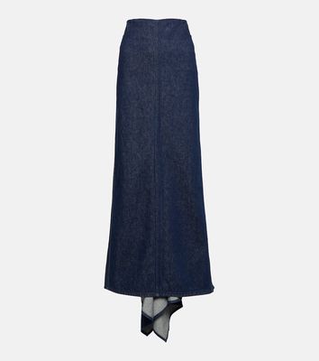Magda Butrym Low-rise denim maxi skirt