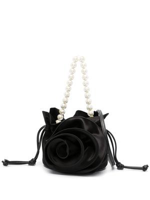 Magda Butrym Magda pearl-handle flower bag - Black