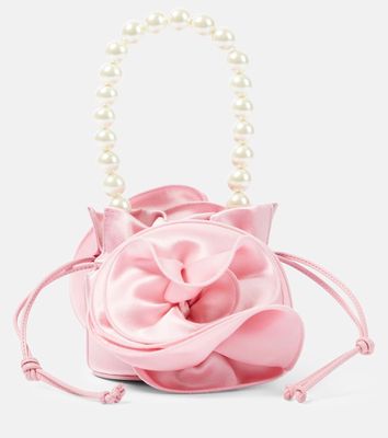 Magda Butrym Magda Small floral-appliqué satin bucket bag