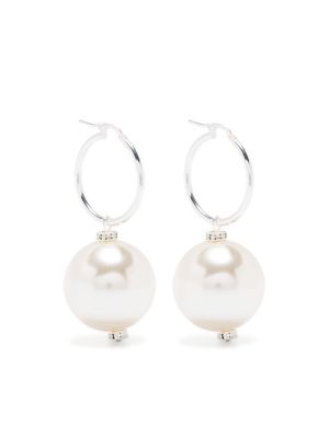 Magda Butrym Mini hoop pearl earrings - White