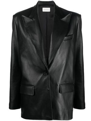 Magda Butrym oversized leather blazer - Black