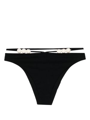 Magda Butrym pearl-detailed bikini bottom - Black