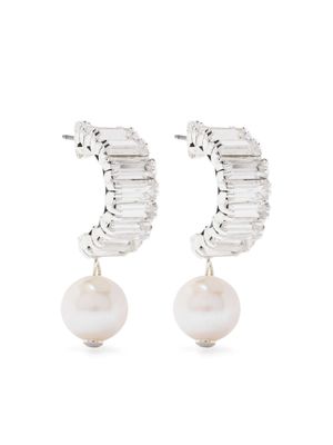 Magda Butrym pearl-drop hoop earrings - Silver