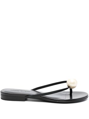 Magda Butrym pearl-embellished leather sandals - Black