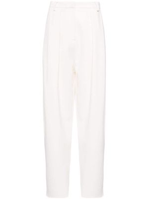 Magda Butrym pleated tapered-leg trousers - Neutrals