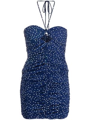 Magda Butrym polka-dot cut-out mini dress - Blue