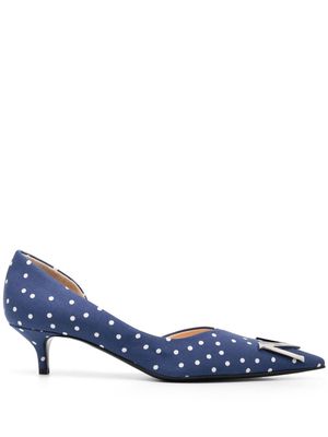 Magda Butrym polka-dot d'orsay 45mm heel pumps - Blue