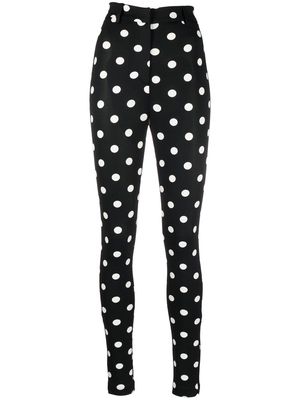 Magda Butrym polka-dot high-waisted trousers - Black