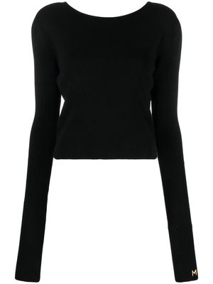 Magda Butrym rear tie-fastening jumper - Black