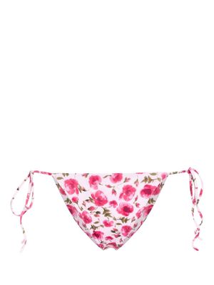 Magda Butrym rose-print bikini bottoms - Pink