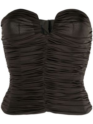 Magda Butrym ruched corset top - Black
