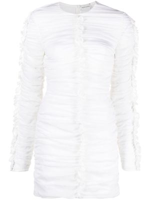 Magda Butrym ruffle silk blend mini dress - White