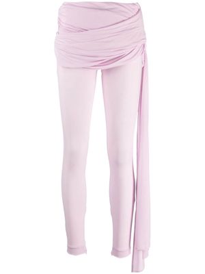 Magda Butrym sash-detail jersey leggings - Pink