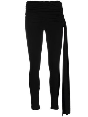 Magda Butrym sash-detail leggings - Black