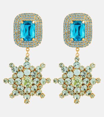 Magda Butrym Starbust drop brass and crystals pendant earrings