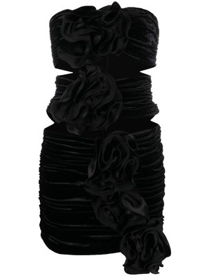 Magda Butrym strapless floral-detail dress - Black