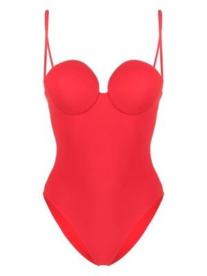 Magda Butrym sweetheart neckline swimsuit - Red