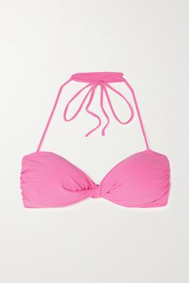 Magda Butrym - Twist-front Halterneck Bikini Top - Pink