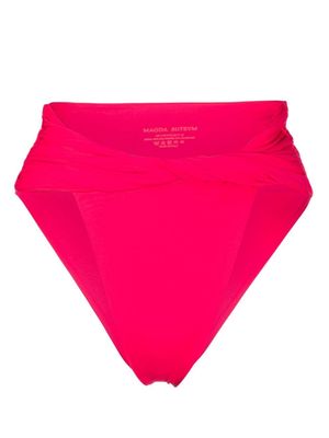 Magda Butrym Twisted high-waisted bikini bottoms - Pink