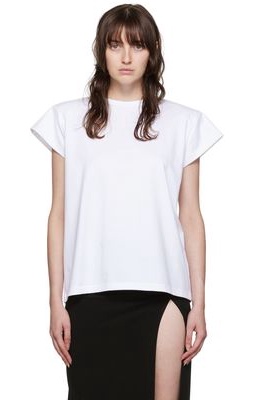 Magda Butrym White Shoulder Pads T-Shirt