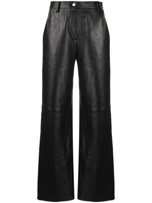 Magda Butrym wide-leg leather trousers - Black
