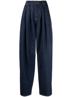 Magda Butrym wide-leg pleated detail jeans - Blue