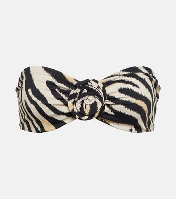Magda Butrym Zebra-print bandeau bikini top