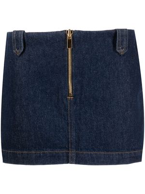Magda Butrym zip-front mini denim skirt - Blue