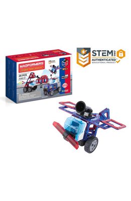 Magformers Amazing Police & Rescue 26-Piece Magnetic 3D Construction Set in Multi